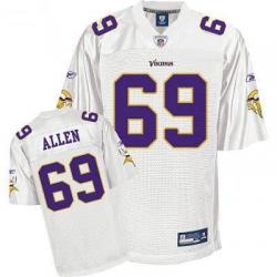 Jared Allen Minnesota Football Jersey - Minnesota #69 Football Jersey(Full White)