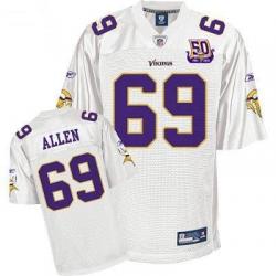 Jared Allen Minnesota Football Jersey - Minnesota #69 Football Jersey(Full White 50th)