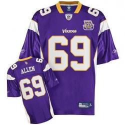 Jared Allen Minnesota Football Jersey - Minnesota #69 Football Jersey(Purple 50th)