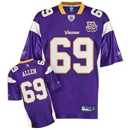 Jared Allen Minnesota Football Jersey - Minnesota #69 Football Jersey(Purple 50th)