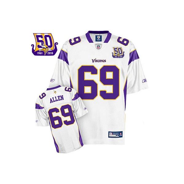 Jared Allen Minnesota Football Jersey - Minnesota #69 Football Jersey(White 50th)