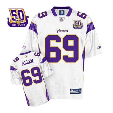 Jared Allen Minnesota Football Jersey - Minnesota #69 Football Jersey(White 50th)