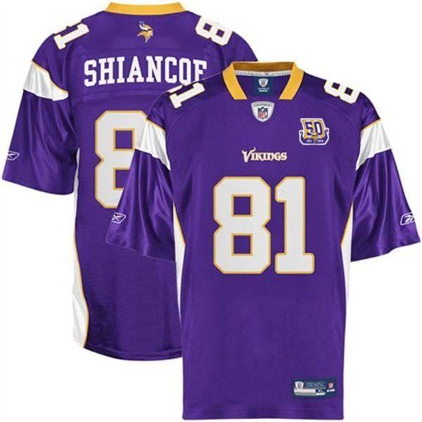 Visanthe Shiancoe Minnesota Football Jersey - Minnesota #81 Football Jersey(Purple 50th)