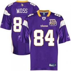 Randy Moss Minnesota Football Jersey - Minnesota #84 Football Jersey(Purple 50th)