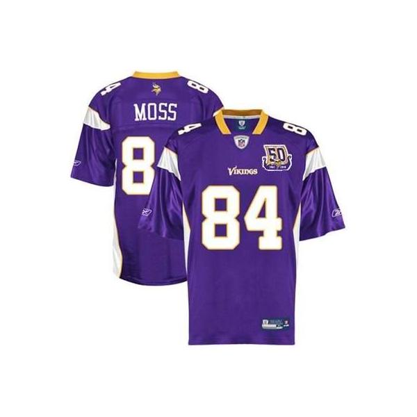 Randy Moss Minnesota Football Jersey - Minnesota #84 Football Jersey(Purple 50th)