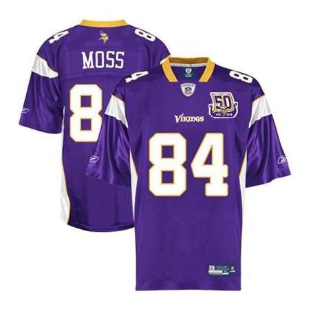 Randy Moss Minnesota Football Jersey - Minnesota #84 Football Jersey(Purple 50th)