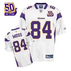 Randy Moss Minnesota Football Jersey - Minnesota #84 Football Jersey(White 50th)