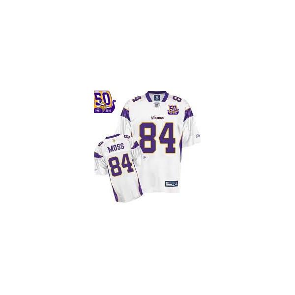 Randy Moss Minnesota Football Jersey - Minnesota #84 Football Jersey(White 50th)