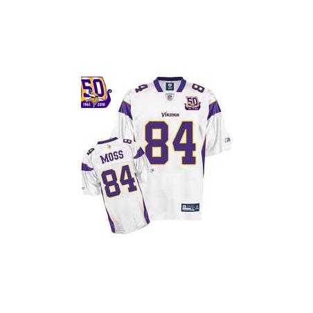 Randy Moss Minnesota Football Jersey - Minnesota #84 Football Jersey(White 50th)