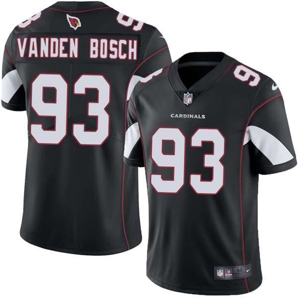 Black Kyle Vanden Bosch Cardinals #93 Stitched American Football Jersey Custom Sewn-on Patches Mens Womens Youth