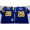 Marshall Faulk Football Jersey - St Louis #28 Jersey(Blue Throwback)