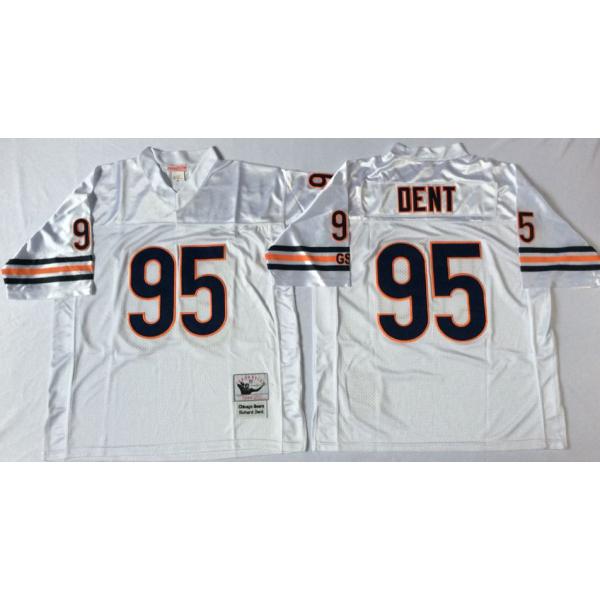 Richard Dent Football Jersey - Chicago #95 Jersey(White Throwback)