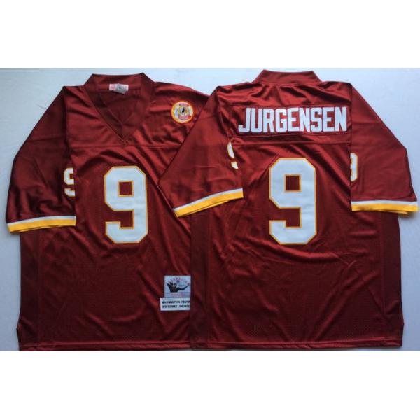 Sonny Jurgensen Washington Football Jersey - Washington #9 Football Jersey(Red Throwback)