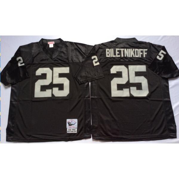 Fred Biletnikoff Oakland Football Jersey - Oakland #25 Football Jersey(Black Throwback)