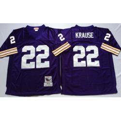 Paul Krause Minnesota Football Jersey - Minnesota #22 Football Jersey(Purple Throwback)