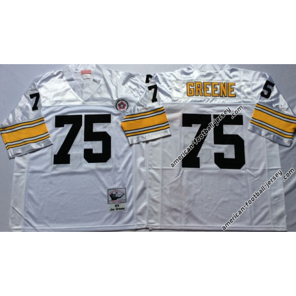 Joe Greene Pittsburgh Football Jersey - Pittsburgh #75 Football Jersey(White Throwback)