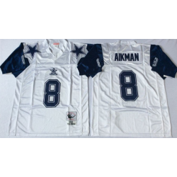 Troy Aikman Dallas Football Jersey - Dallas #8 Football Jersey(White Throwback 75th)