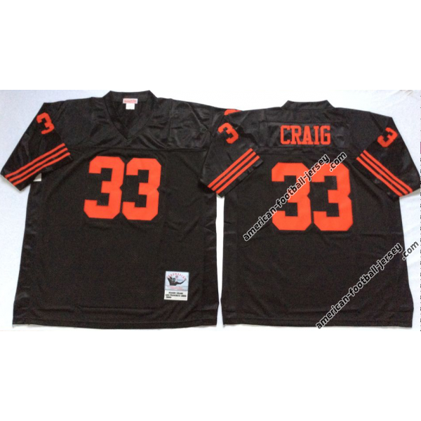 Roger Craig SF Football Jersey - SF #33 Football Jersey(Black Throwback)