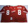 YOUNG SF #8 Football Jersey - Steve Young Football Jersey (Red, throwback)