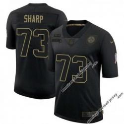 Black Rick Sharp Steelers #73 Stitched Salute to Service Football Jersey Mens Womens Youth