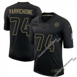 Black Frank Varrichione Steelers #74 Stitched Salute to Service Football Jersey Mens Womens Youth