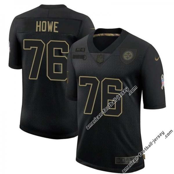 Black Glen Howe Steelers #76 Stitched Salute to Service Football Jersey Mens Womens Youth