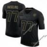 Black Carlton Haselrig Steelers #77 Stitched Salute to Service Football Jersey Mens Womens Youth