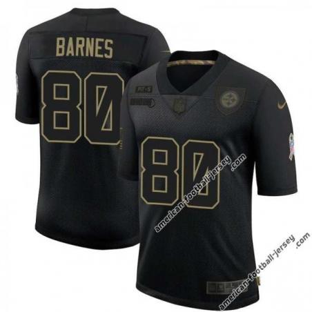 Black Johnnie Barnes Steelers #80 Stitched Salute to Service Football Jersey Mens Womens Youth