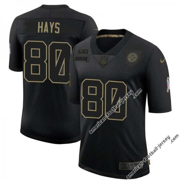 Black George Hays Steelers #80 Stitched Salute to Service Football Jersey Mens Womens Youth