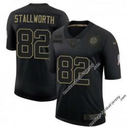 Black John Stallworth Steelers #82 Stitched Salute to Service Football Jersey Mens Womens Youth