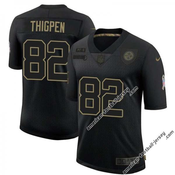 Black Yancey Thigpen Steelers #82 Stitched Salute to Service Football Jersey Mens Womens Youth