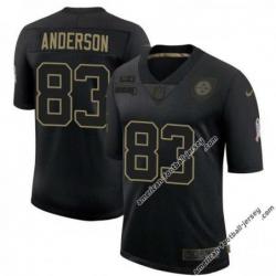 Black Mel Anderson Steelers #83 Stitched Salute to Service Football Jersey Mens Womens Youth