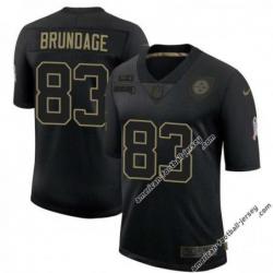 Black Dewey Brundage Steelers #83 Stitched Salute to Service Football Jersey Mens Womens Youth