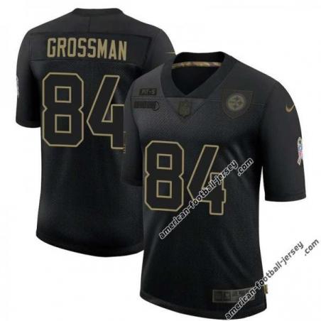 Black Randy Grossman Steelers #84 Stitched Salute to Service Football Jersey Mens Womens Youth