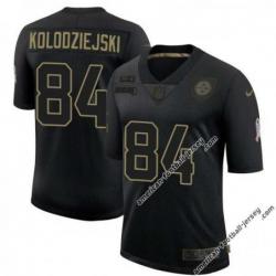 Black Chris Kolodziejski Steelers #84 Stitched Salute to Service Football Jersey Mens Womens Youth