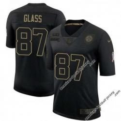 Black Glenn Glass Steelers #87 Stitched Salute to Service Football Jersey Mens Womens Youth