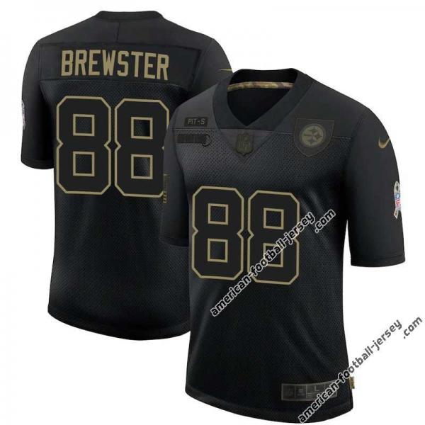 Black Pete Brewster Steelers #88 Stitched Salute to Service Football Jersey Mens Womens Youth