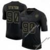 Black Larry Station Steelers #90 Stitched Salute to Service Football Jersey Mens Womens Youth