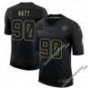 Black T.J. Watt Steelers #90 Stitched Salute to Service Football Jersey Mens Womens Youth