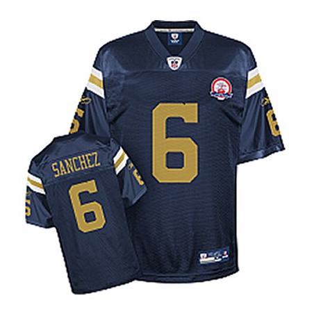 Mark Sanchez NY-J Football Jersey - NY-J #6 Football Jersey(Blue 50th)