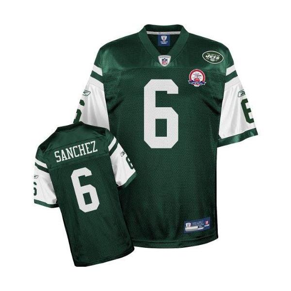 Mark Sanchez NY-J Football Jersey - NY-J #6 Football Jersey(Green 50th)