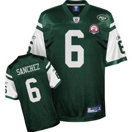 Mark Sanchez NY-J Football Jersey - NY-J #6 Football Jersey(Green 50th)