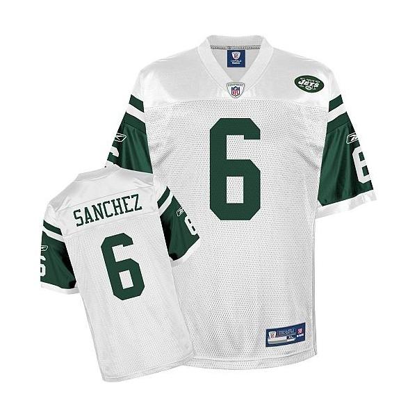 Mark Sanchez NY-J Football Jersey - NY-J #6 Football Jersey(White)