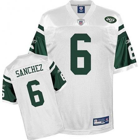 Mark Sanchez NY-J Football Jersey - NY-J #6 Football Jersey(White)