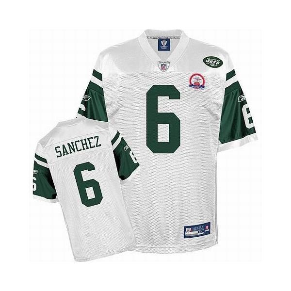 Mark Sanchez NY-J Football Jersey - NY-J #6 Football Jersey(White 50th)