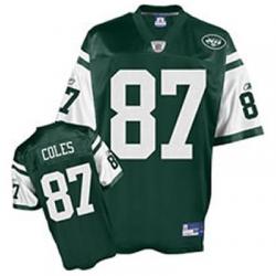 Laveranues Coles NY-J Football Jersey - NY-J #87 Football Jersey(Green)