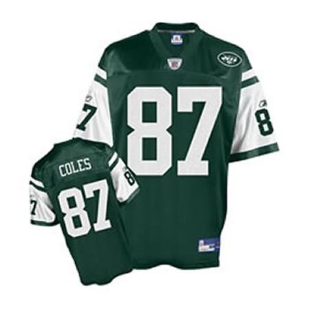 Laveranues Coles NY-J Football Jersey - NY-J #87 Football Jersey(Green)