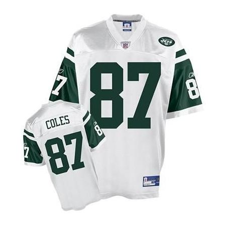 Laveranues Coles NY-J Football Jersey - NY-J #87 Football Jersey(White)