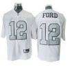 Jacoby Ford Oakland Football Jersey - Oakland #12 Football Jersey(White Silver Number)