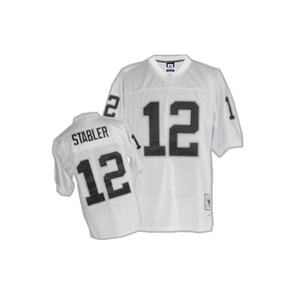 Ken Stabler Oakland Football Jersey - Oakland #12 Football Jersey(White)